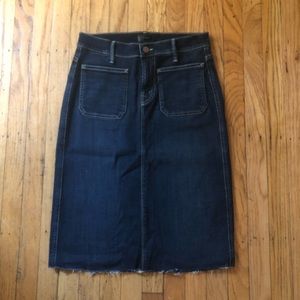 Mother Patchie denim skirt